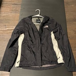 North Face Rain Jacket Black and White